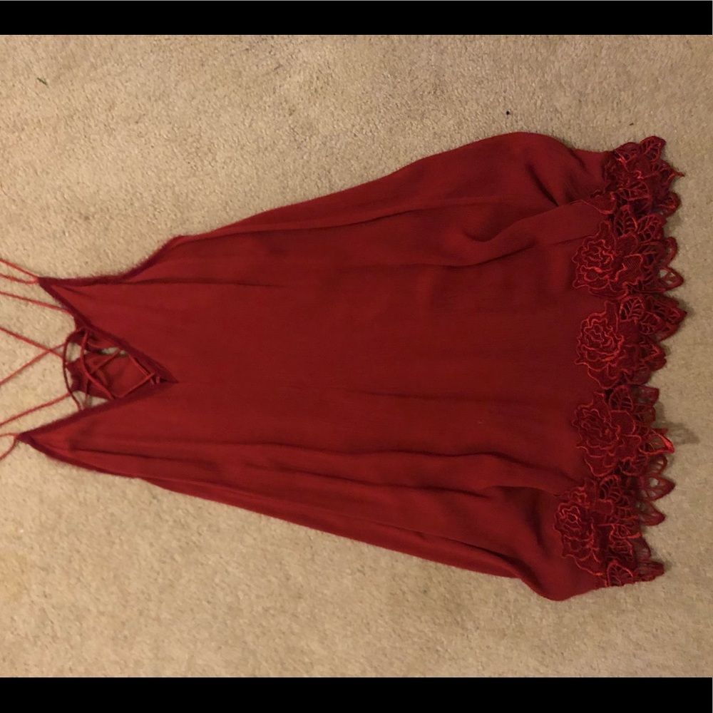 Free People Red Swing Tunic